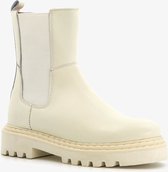 Groot leren meisjes chelsea boots - Beige - Maat 34 - Echt leer