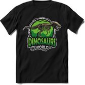 Dino Kinder T-Shirt Jongens / Meisjes  -  Leuk Dinosaurus Cadeau Shirt - grappige Spreuken, Zinnen en Teksten. Maat 146/152