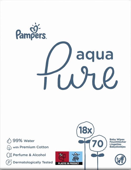 Pampers Aqua Pure Billendoekjes – 1260 doekjes - Pampers