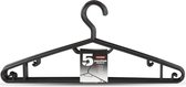 10x stuks kunststof kledinghangers in het zwart 40 cm - Kledingkast organiseren - Kleerhangers/kledinghangers