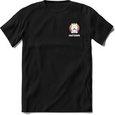 Saitama Mini Logo T-Shirt | Saitama Inu Wolfpack Crypto Ethereum kleding Kado Heren / Dames | Perfect Cryptocurrency Munt Cadeau Shirt Maat 3XL