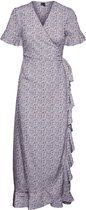 Vero Moda Jurk Vmhenna 2/4 Wrap Long Dress Exp Ga 10267992 Aquamarine/purple Bel Dames Maat - L