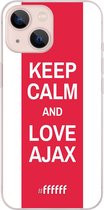 6F hoesje - geschikt voor iPhone 13 Mini -  Transparant TPU Case - AFC Ajax Keep Calm #ffffff