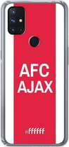 6F hoesje - geschikt voor OnePlus Nord N10 5G -  Transparant TPU Case - AFC Ajax - met opdruk #ffffff