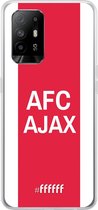 6F hoesje - geschikt voor OPPO A94 5G -  Transparant TPU Case - AFC Ajax - met opdruk #ffffff