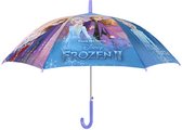 paraplu Frozen II meisjes 85 cm microfiber blauw