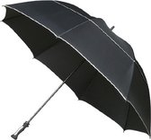 golfparaplu XXL met reflecterende rand 140 cm zwart