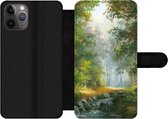 Bookcase Convient pour étui de téléphone iPhone 11 Pro Max - Forêt - Peinture à l'huile - Été - Avec compartiments - Étui portefeuille avec fermeture magnétique