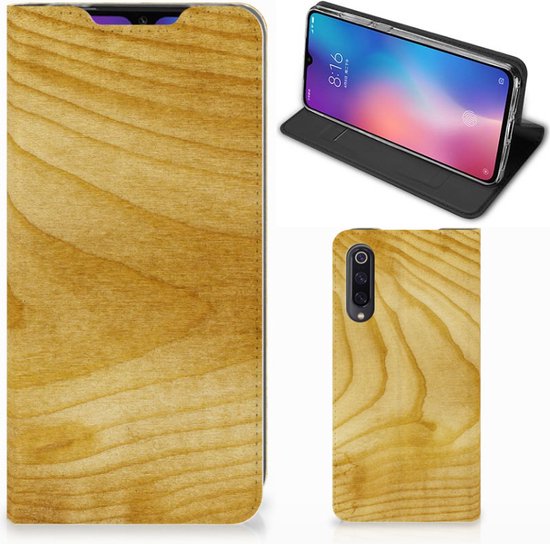 Étui Portefeuille Xiaomi Mi 9 Book Light Wood