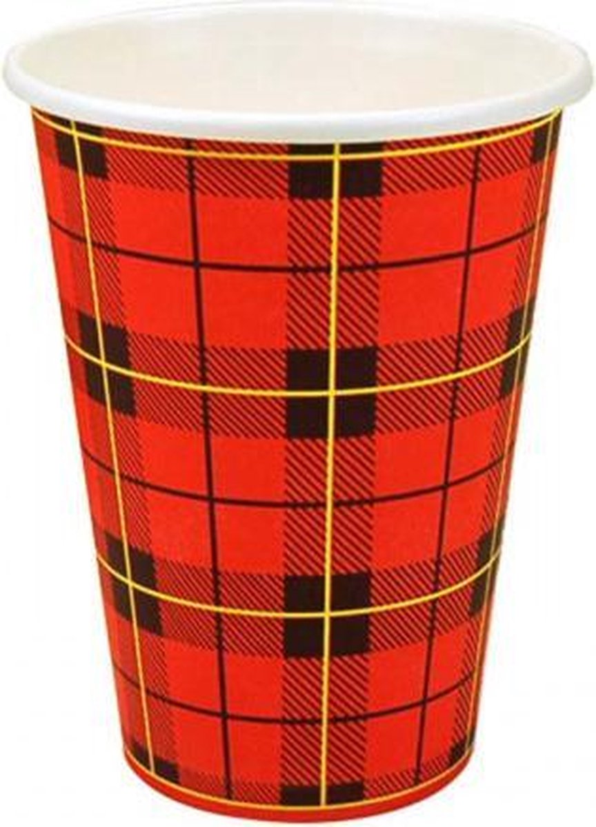Scotty - koffiebekers rood - 180 ml - pak van 100 stuks