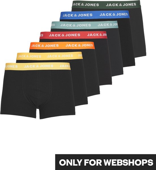 Jack & Jones - Heren Onderbroeken 7-Pack Boxers Weekmix Vito - Zwart - Maat M