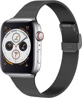 Apple Watch Series 1/2/3/4/5/6/7/8/SE - Bracelet 38/40/41 - Bracelet pliant iMoshion Milanese - Zwart