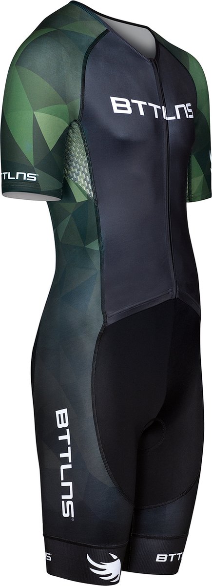BTTLNS trisuit - triathlon pak - trisuit korte mouw heren - Typhon 2.0 SE - groen - 2XL
