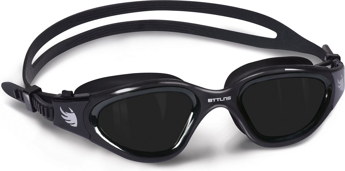 BTTLNS zwembril - gepolariseerde lenzen - zwembril openwater - triathlon zwembril - zwembril volwassenen - duikbril - Vermithrax 1.0 - zwart