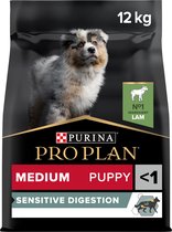 Pro Plan Medium Puppy Sensitive Digestion - Optidigest Agneau - Aliments pour chiots avec appareil digestif sensible - 12 kg