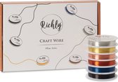 Richly® IJzerdraad - Kleuren - Kralen & Knutselen - Hobby draad - IJzerdraad sieraden maken en kralen - Rijgdraad - 6 stuks (Ø0.5mm, 10m)