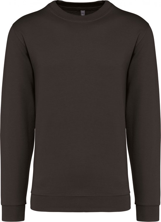 Sweater 'Crew Neck Sweatshirt' Kariban Collectie Basic+ maat L Chocolade