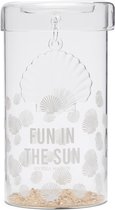Bougeoir en verre Riviera Maison , rechargeable avec coquillage - RM Fillable Fun In The Sun Hurricane - Transparent - Glas