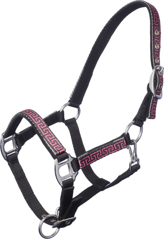 MHS Halster Satin Full Zwart / Roze