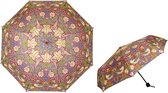Paraplu knop - Opvouwbaar - Strawberry Thief Red - William Morris