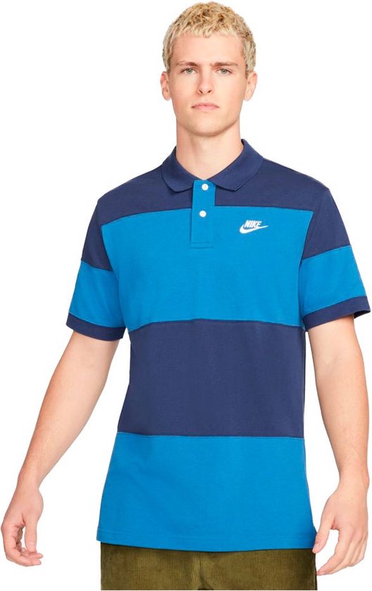 Nike Sportswear Sport Essential Polo Met Korte Mouwen Heren - Midnight Navy / Dk Marina Blue / White - S