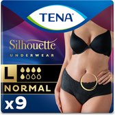 6x TENA Pants Silhouette Zwart Normal Lage Taille Large 8 stuks