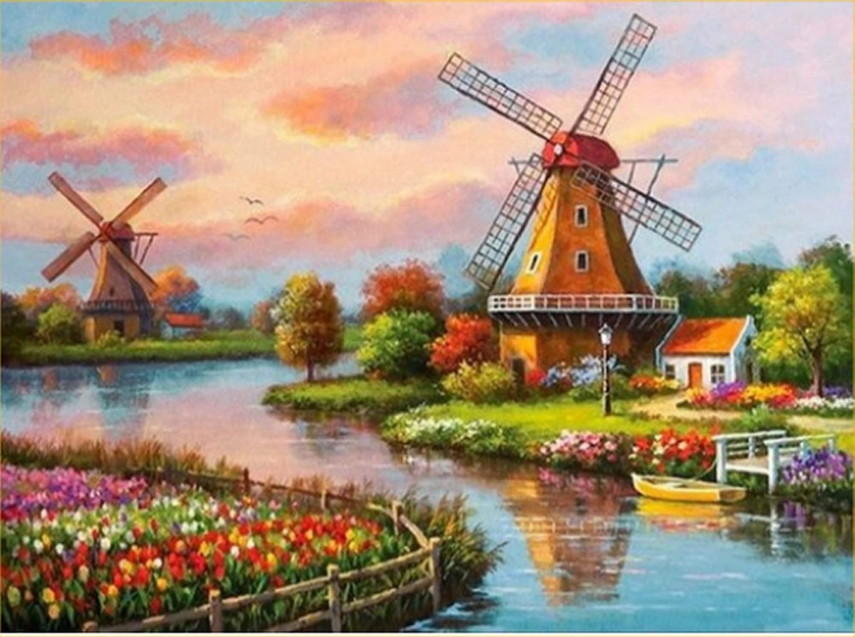 VDTOYS® DIAMOND PAINTING volwassenen - VDTB178 - vierkante steentjes - full - groot formaat - nieuwe tekeningen - 55 op 45 cm (canvas) - 50 op 40 (foto)