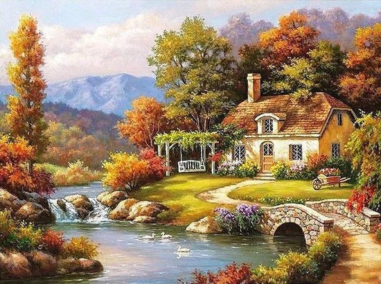 VDTOYS® DIAMOND PAINTING adultes - VDTB173 - pierres carrées - entier - grand format - nouveaux dessins - 55 par 45 cm (toile) - 50 par 40 (photo)