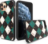 ZT Silicone telefoonhoesje met print Geschikt voor: iPhone 11 Pro Max - Ultra Diamonds - ZT Accessoires