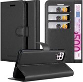 Cadorabo Hoesje geschikt voor Huawei NOVA 6 SE / P40 LITE / NOVA 7i in PHANTOM ZWART - Beschermhoes met magnetische sluiting, standfunctie en kaartvakje Book Case Cover Etui