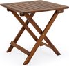Casaria Bijzettafel - Acacia Hout 46x46x46cm Inklapbaar - Bruin