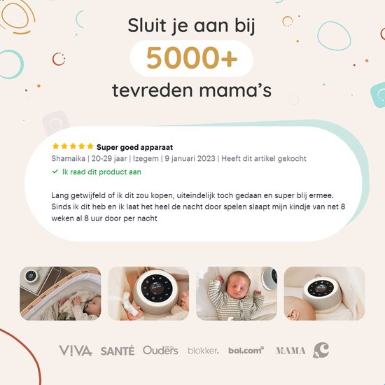 Numsy Mini White Noise Machine Baby - Witte Ruis Machine van Numsy — afbeelding 2