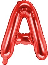 Folieballon letter A - 35cm rood