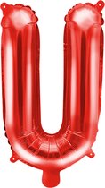 Folieballon letter U - 35cm rood
