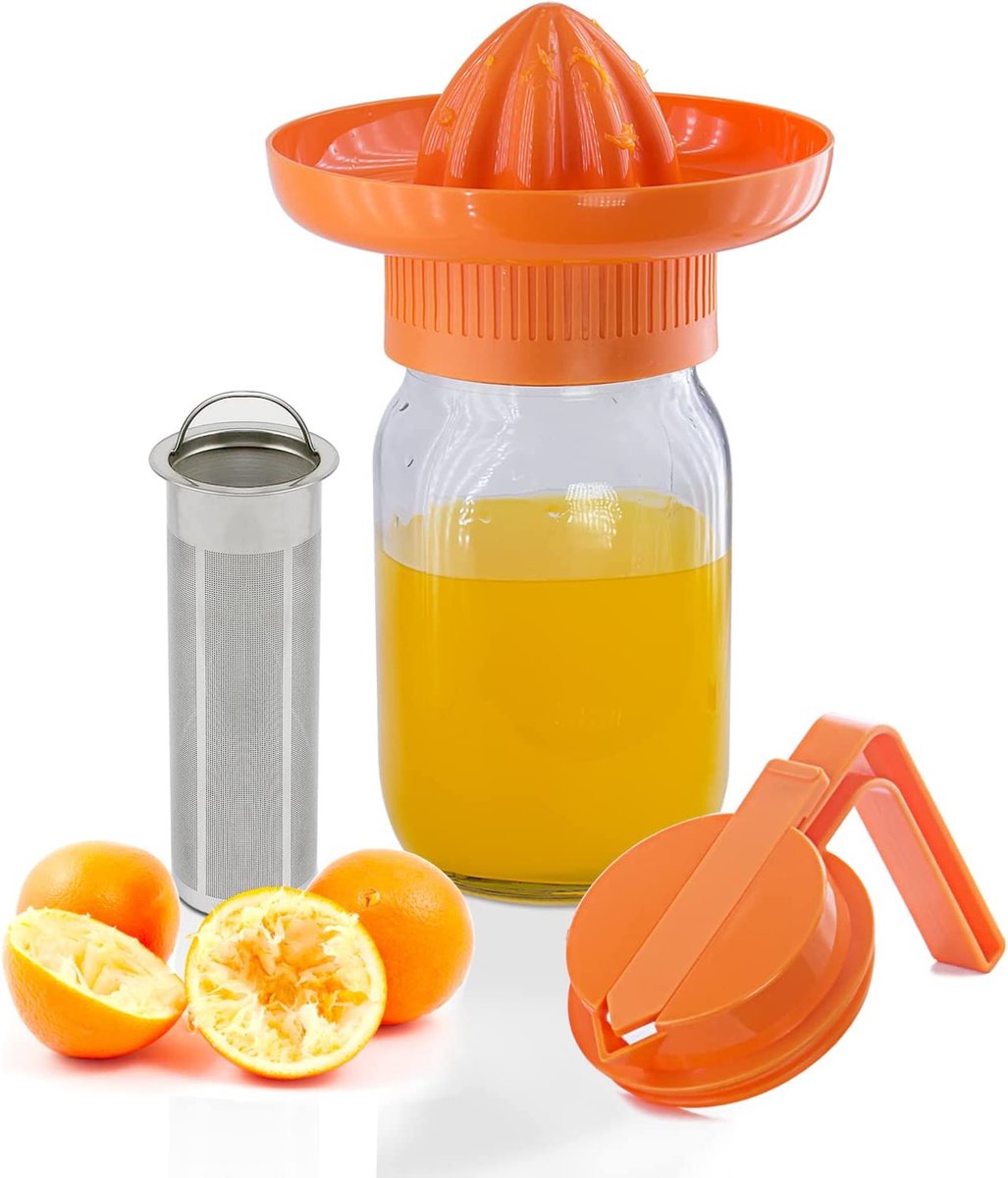 Handmatige citroenpers citruspers, 2-in-1 limoenpers, koffiemaker voor koude brouwen