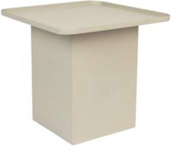 Table d'Appoint Carré Crème - Aluminium - 44x44x40cm - Giga Meubel