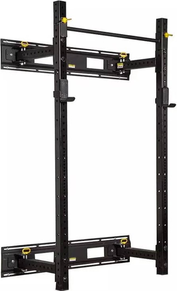 Evolve Fitness Foldable Power Rack FR-043 met pull up bar & J-cups - volledig inklapbaar fitnessrek voor home gym -