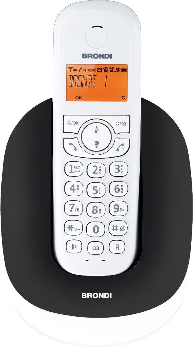 Brondi Manta DECT-telefoon Zwart, Wit Nummerherkenning