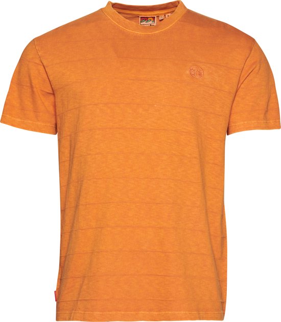 Superdry Vintage Texture Tee Heren T-shirt - Oranje - Maat S