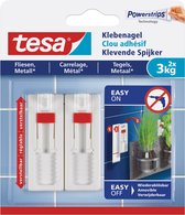 Klevende Spijker tesa® tegels & metaal 3kg verstelbaar wit 2 stuks