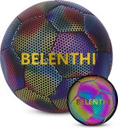 Belenthi Lichtgevende Voetbal - Glow in the Dark Bal - Lichtgevende Bal - Holografisch - Reflecterend