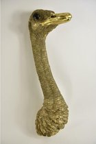 Moederdag - Struisvogel Poly Wanddeco Goud 24.5x18.5x72 Cm