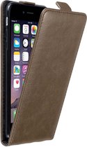Cadorabo Hoesje voor Apple iPhone 6 PLUS / 6S PLUS in KOFFIE BRUIN - Beschermhoes in flip design Case Cover met magnetische sluiting