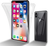 Cadorabo Hoesje voor Apple iPhone X / XS in TRANSPARANT - 360° Full Body Case Cover Beschermhoes Voor- en achterbescherming, all-round bescherming met displaybescherming