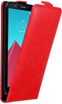 Cadorabo Hoesje geschikt voor LG G4 / G4 PLUS in APPEL ROOD - Beschermhoes in flip design Case Cover met magnetische sluiting