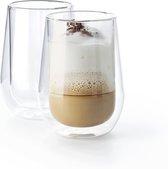 Bol.com Bialetti Coffee & Tea Dubbelwandige Koffieglazen - 370 ml - 2 stuks aanbieding