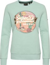 Superdry Vintage Vl Narrative Crew Pull Femme - Vert - Taille XXS