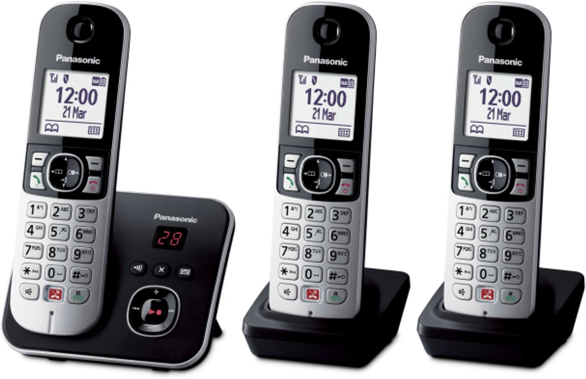 Panasonic KX-TG6863 DECT-telefoon Nummerherkenning Zwart, Zilver