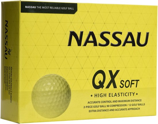Nassau QX Soft - Golfballen - 12 stuks - Lemon van Nassau — afbeelding 4