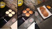 Non-Stick keramische gecoate koekenpan 26 cm voor Mini Pannenkoeken Mini Uttapam Mini Crêpe Koekeneieren 4 & 7 Vormen Inductie Veilig (4 Vormen)